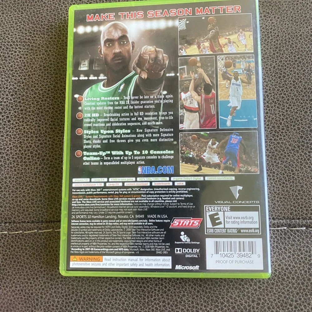 NBA 2K9 (Microsoft Xbox 360, 2008)